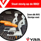 VYRR Manneke Worst - RVS Worstenhouder voor op de BBQ