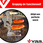 VYRR Manneke Worst - RVS Worstenhouder voor op de BBQ